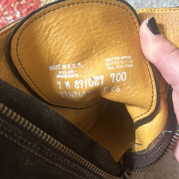 Frye Sabrina Double Buckle dark brown suede boots size 7 - Picture 5 of 5